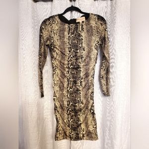 philosophy by Republic Clothing bodycon snakeskin dress